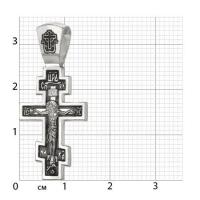 338 Крест из серебра частичное чернение литье